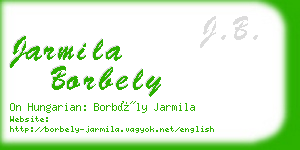 jarmila borbely business card